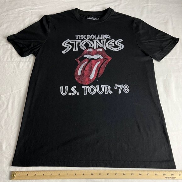 The Rolling Stones T-Shirt Women's Size M Black Cotton Blend US Tour '78 Graphic - Picture 5 of 6
